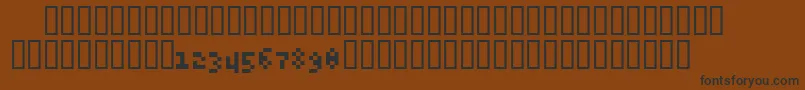 6pxExpert Font – Black Fonts on Brown Background