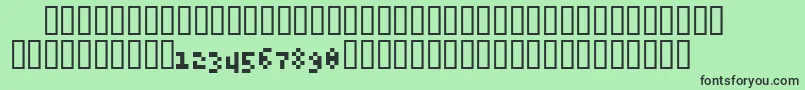 6pxExpert Font – Black Fonts on Green Background