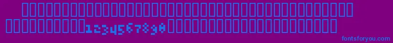 Шрифт 6pxExpert – синие шрифты на фиолетовом фоне