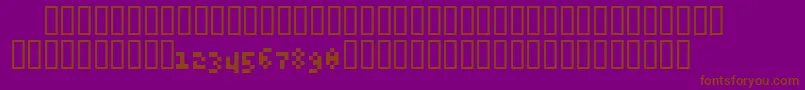 6pxExpert Font – Brown Fonts on Purple Background