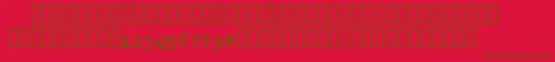 fuente 6pxExpert – Fuentes Marrones Sobre Fondo Rojo