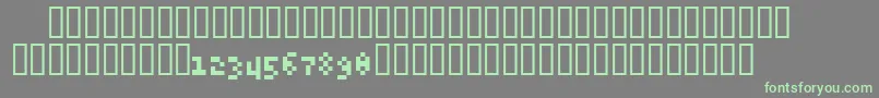 6pxExpert Font – Green Fonts on Gray Background