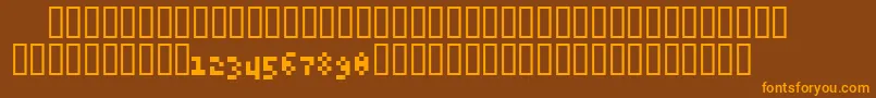 6pxExpert Font – Orange Fonts on Brown Background