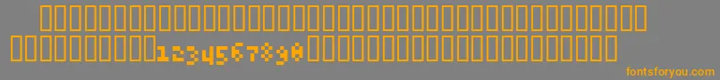 6pxExpert-fontti – oranssit fontit harmaalla taustalla