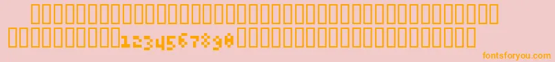 6pxExpert Font – Orange Fonts on Pink Background