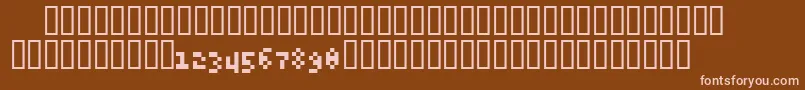 6pxExpert Font – Pink Fonts on Brown Background