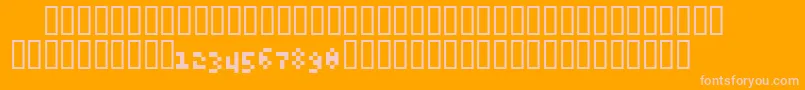 6pxExpert-Schriftart – Rosa Schriften auf orangefarbenem Hintergrund