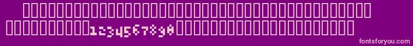 6pxExpert Font – Pink Fonts on Purple Background