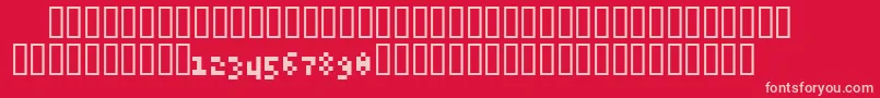 6pxExpert Font – Pink Fonts on Red Background