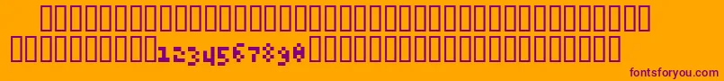6pxExpert Font – Purple Fonts on Orange Background