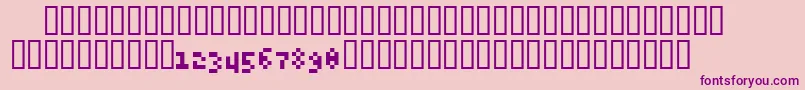 6pxExpert Font – Purple Fonts on Pink Background