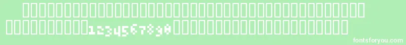 6pxExpert Font – White Fonts on Green Background