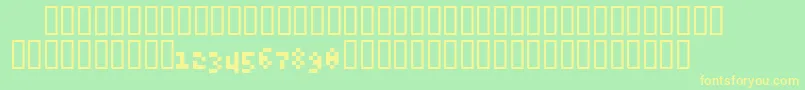6pxExpert Font – Yellow Fonts on Green Background