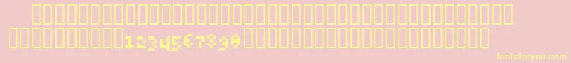 6pxExpert Font – Yellow Fonts on Pink Background