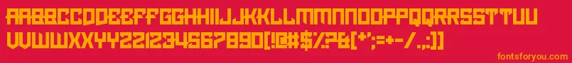 Pimlico Font – Orange Fonts on Red Background