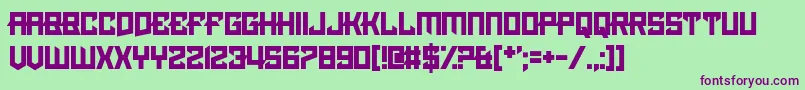 Pimlico Font – Purple Fonts on Green Background