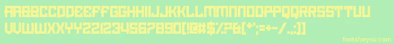 Pimlico Font – Yellow Fonts on Green Background