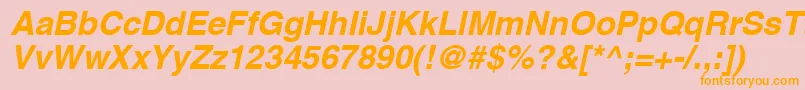 AghelveticacyrBoldoblique Font – Orange Fonts on Pink Background