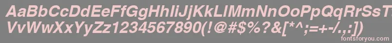 Шрифт AghelveticacyrBoldoblique – розовые шрифты на сером фоне