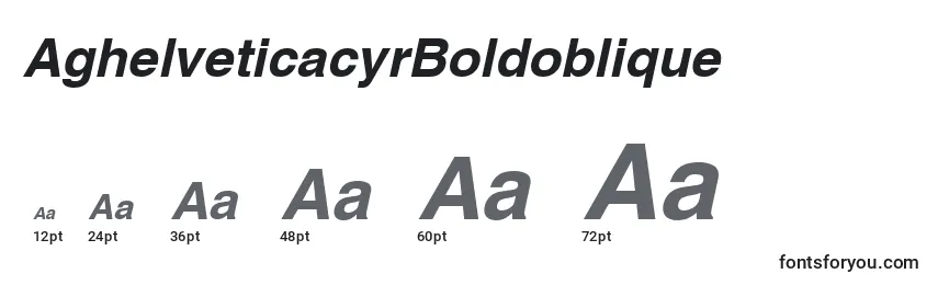 Größen der Schriftart AghelveticacyrBoldoblique