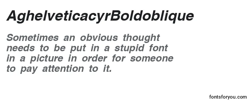 Шрифт AghelveticacyrBoldoblique