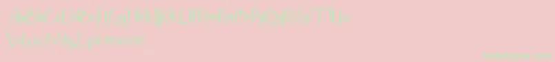 Firdaus Font – Green Fonts on Pink Background