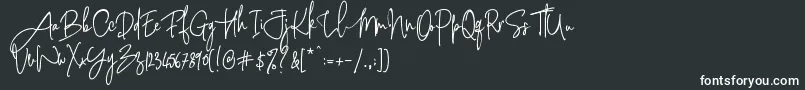PinkScriptR1 Font – White Fonts on Black Background