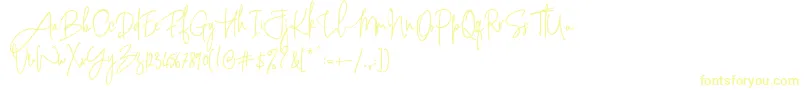 PinkScriptR1フォントについての詳細 フォントPinkScriptR1 – 黄色のフォント