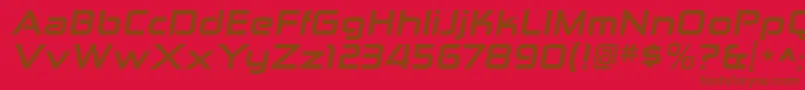ZektonexhvItalic Font – Brown Fonts on Red Background