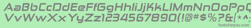 ZektonexhvItalic Font – Gray Fonts on Green Background