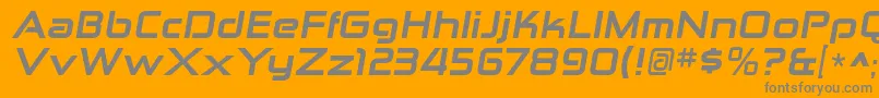 ZektonexhvItalic Font – Gray Fonts on Orange Background