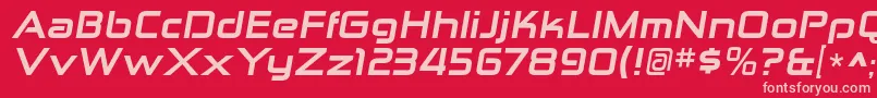 ZektonexhvItalic Font – Pink Fonts on Red Background