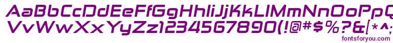 ZektonexhvItalic Font – Purple Fonts on White Background