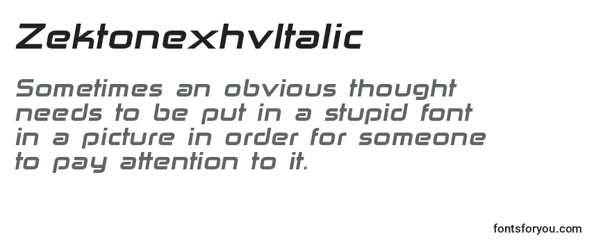 ZektonexhvItalic Font