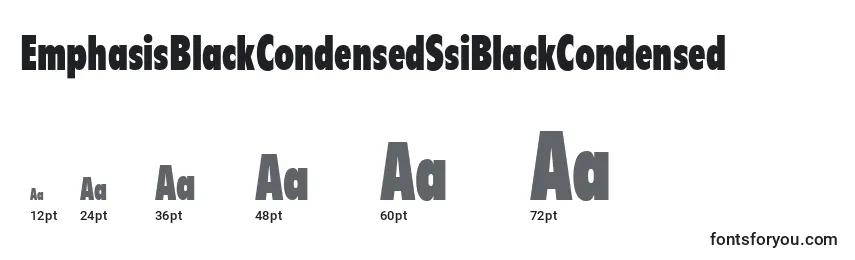 EmphasisBlackCondensedSsiBlackCondensed Font Sizes