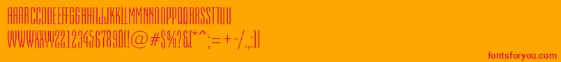 fuente EmpirialrgRegular – Fuentes Rojas Sobre Fondo Naranja