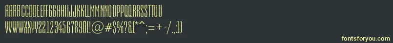 EmpirialrgRegular Font – Yellow Fonts on Black Background