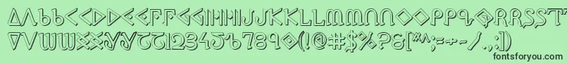 PresleyPress3D Font – Black Fonts on Green Background