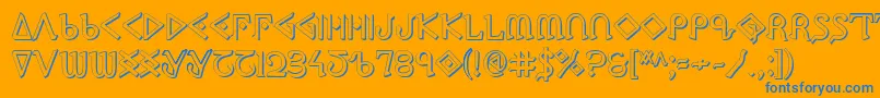 PresleyPress3D Font – Blue Fonts on Orange Background