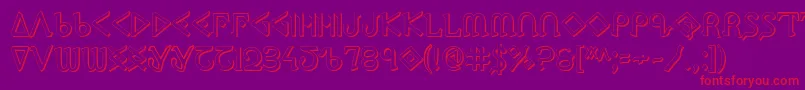 PresleyPress3D Font – Red Fonts on Purple Background