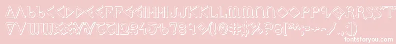 フォントPresleyPress3D – ピンクの背景に白い文字