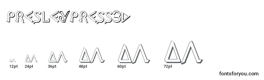 PresleyPress3D Font Sizes