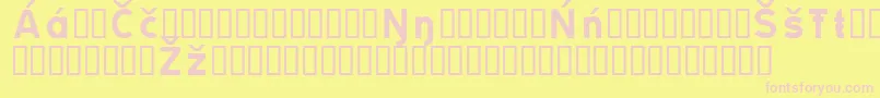 Tratev Font – Pink Fonts on Yellow Background