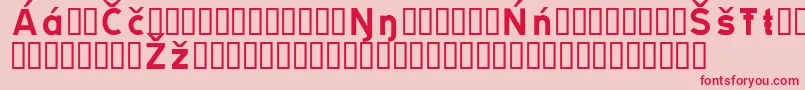 Tratev Font – Red Fonts on Pink Background