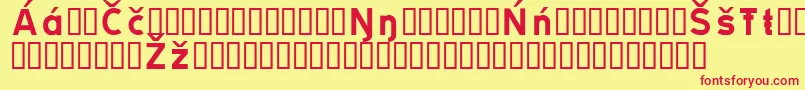 Tratev Font – Red Fonts on Yellow Background