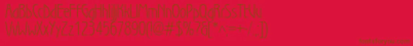 Secessionwienlightc Font – Brown Fonts on Red Background