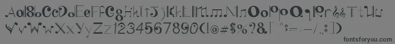 Шрифт SingWithMe – чёрные шрифты на сером фоне