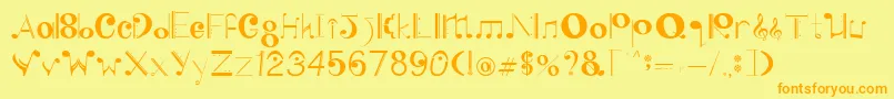 SingWithMe Font – Orange Fonts on Yellow Background