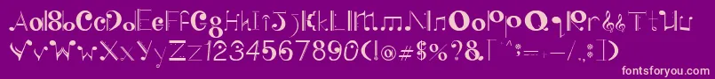 SingWithMe Font – Pink Fonts on Purple Background