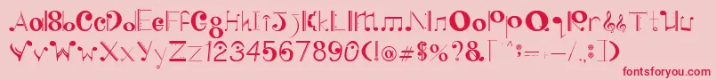 SingWithMe Font – Red Fonts on Pink Background